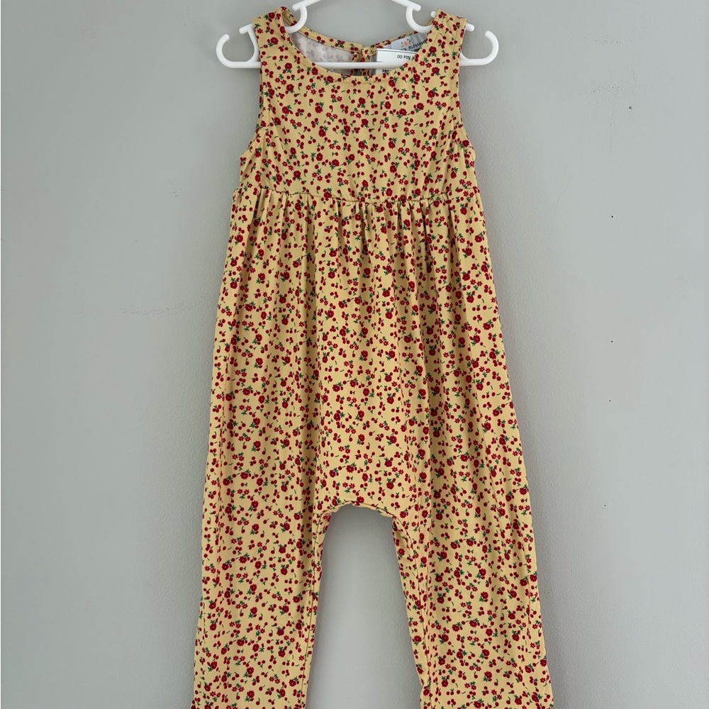 NWOT Bailey’s Blossoms Yellow Floral Kids Romper
